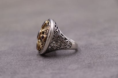 Une bague argent et or Gerochristo 22.53...