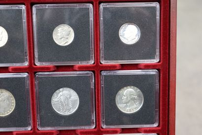 Coffret de dollars comprenant: 4 pièces one...