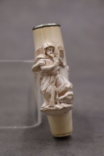 Réunion d'une pipe et un foyer en écume de...