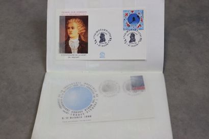 Collection de timbres français et suisses...