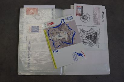Collection de timbres français et suisses...