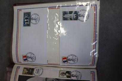 Réunion d'albums de timbres De Gaulle, Bourgogne...En...