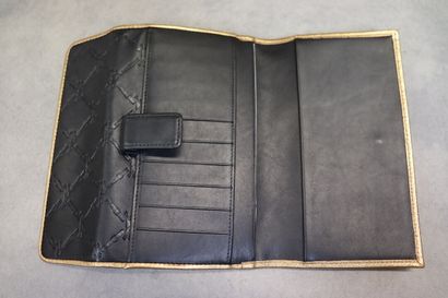 LONGCHAMPS. Portefeuille en cuir noir avec...