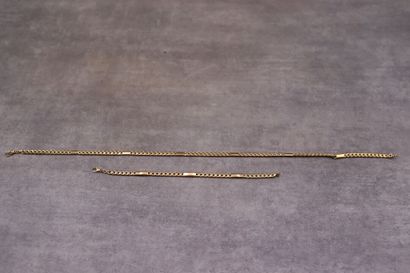 Collier et bracelet maille gourmette et motifs...