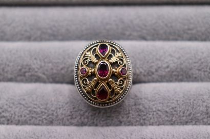 Une bague argent et or Gerochristo 22.53...