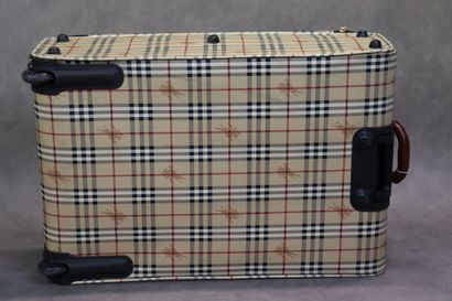 BURBERRY. Valise souple en toile enduite...