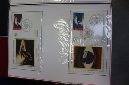 Réunion d'albums de timbres De Gaulle, Bourgogne...En...