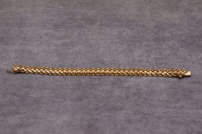 Bracelet plaqué or double tresse avec fermoir...