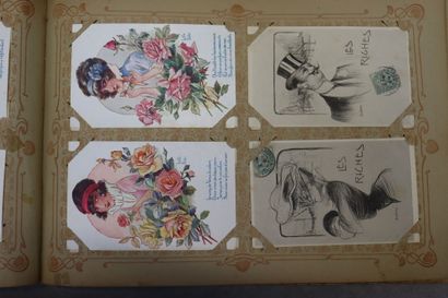 Un album de 250 cartes postales anciennes,...