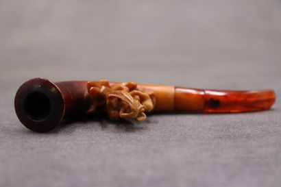 Réunion de d'une pipe et un foyer en écume...