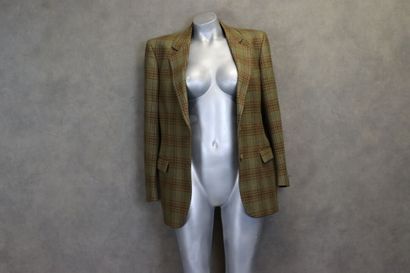 BURBERRY'S. Veste de costume tartan en laine...