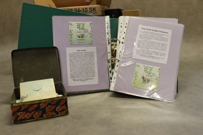 Réunion de divers albums de timbres étrangers,...