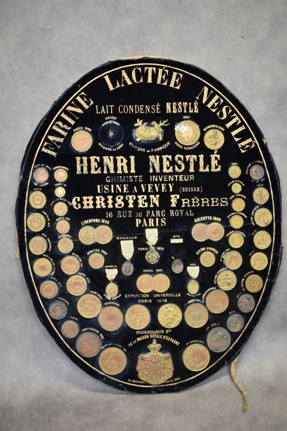 NESTLE. Panneau de médaille de la maison...