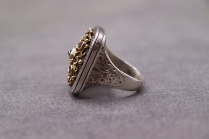 Une bague argent et or Gerochristo 24.55...