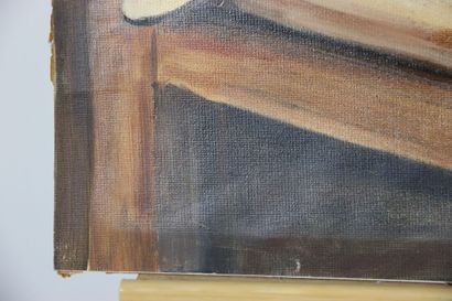 École du XXe siècle. Atelier de peintre....