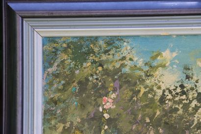 Ecole du XXème. Huile sur toile. Signé en...