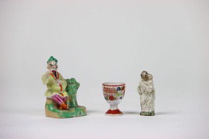 CHINA. Meeting of 3 objects in earthenware,...