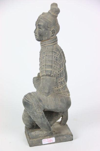 ASIA: Terracotta warrior with patina H: 27.50...