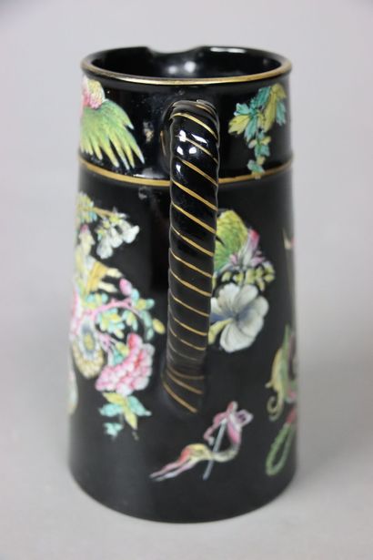 CHINA. Jug decorated with man and dragon...