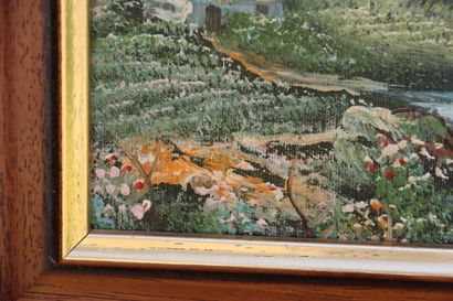 École du XXème. Huile sur panneau. 