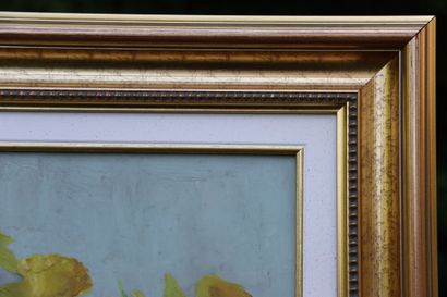 H. CONESA ? Nature morte. Huile sur panneau....