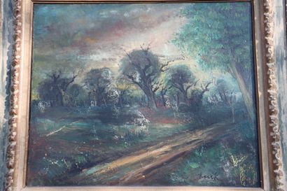 Paysage
Ecole du XXème siècle, Paysage, huile...