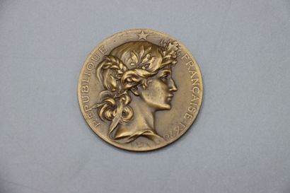 Lot de 6 médailles en bronze dont une au...