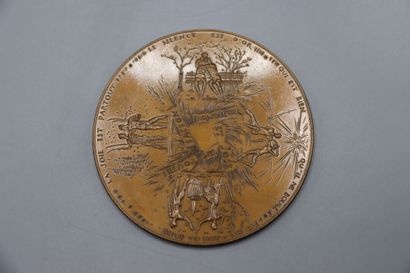 Lot de 6 médailles en bronze dont une au...