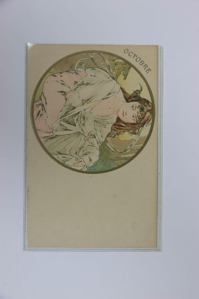 MUCHA Alphonse (1860-1939). 15 cartes postales...
