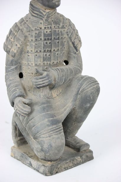 ASIA: Terracotta warrior with patina H: 27.50...