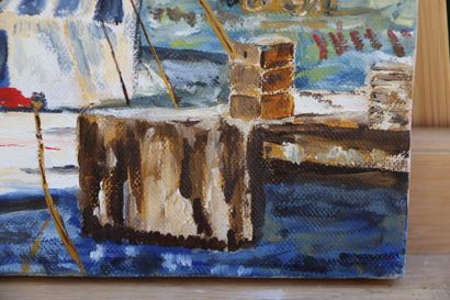 École du XXème. Huile sur toile. Signé en...