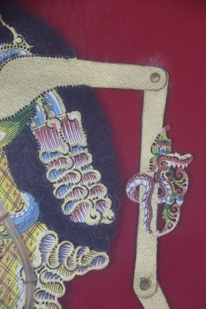 ASIA. Polychrome wallpaper puppet featuring...