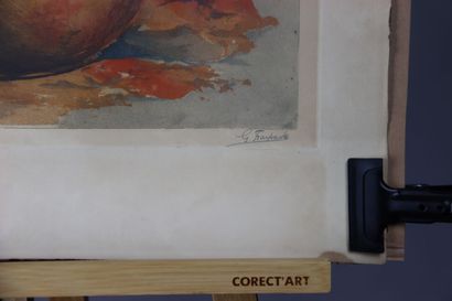 Travail du XXème, lithographie 