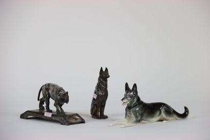 Lot de 3 sculptures animalières comprenant...