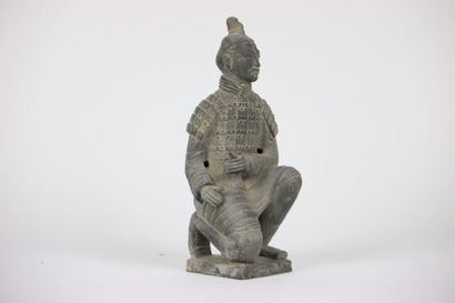 ASIA: Terracotta warrior with patina H: 27.50...
