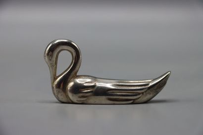 12 silver plated knife holders in the shape...