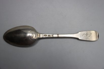 ARGENTERIE. Quatre cuillères en argent du...