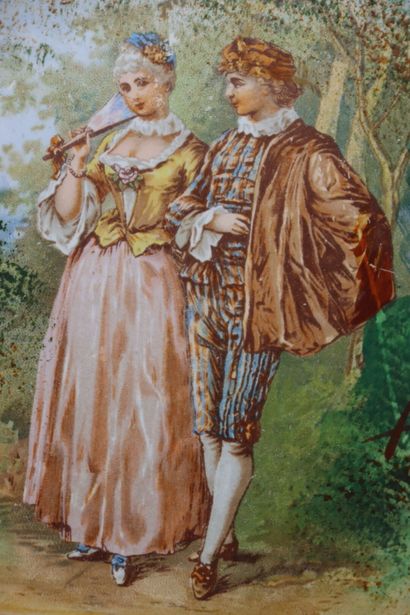 Palette de peintre en décor de jeunes amoureux...