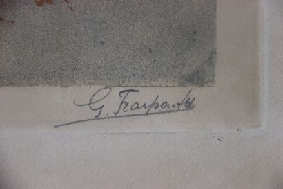Travail du XXème, lithographie 