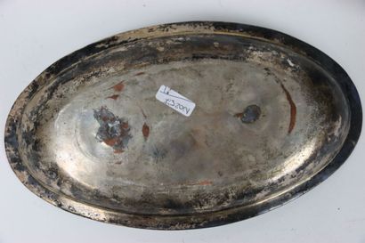 Paire de burettes en argent sur un plateau...
