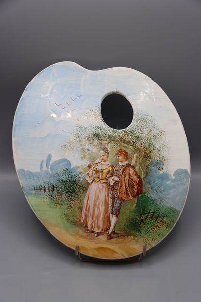 Palette de peintre en décor de jeunes amoureux...