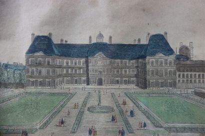 École du XIXe siècle. Le jardin, et le Palais...