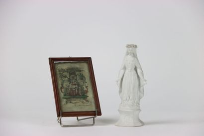 Réunion de trois gravures religieuses du...