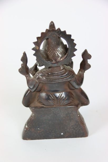 ASIA (INDIA) : 2 subjects in patinated bronze...