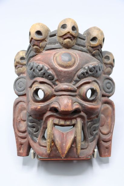 ASIA (TIBET) : Mahakala protection mask crowned...