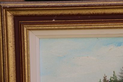 JACQUELINE BESSON. École du XXème. Huile...