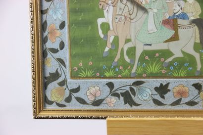 ASIA (INDIA): Large painting on fabric representing...