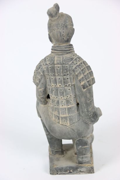 ASIA: Terracotta warrior with patina H: 27.50...