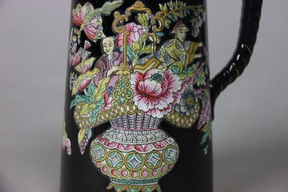 CHINA. Jug decorated with man and dragon...