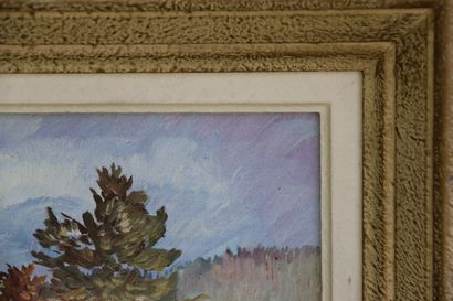 JACQUELINE BESSON. École du XXème. Huile...